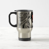 Mug De Voyage Élégant Monogramme Argent Chrome Motif (Gauche)