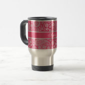 Mug De Voyage Elégant motif floral paisley tendance (Devant gauche)