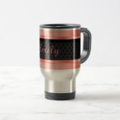 Mug De Voyage Élégant Rose Gold Metallic (Devant droit)