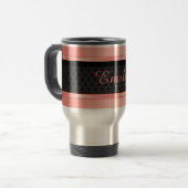 Mug De Voyage Élégant Rose Gold Metallic (Devant gauche)
