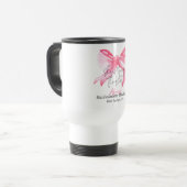 Mug De Voyage Élégant Tying Knot Pink Bow Bachelorette Party (Devant gauche)