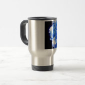 Mug De Voyage ElégantCobalt bleu floral élégant hydrangeas (Devant gauche)