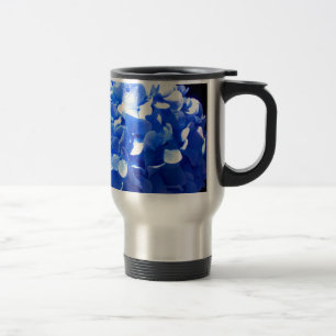 Mug De Voyage ElégantCobalt bleu floral élégant hydrangeas