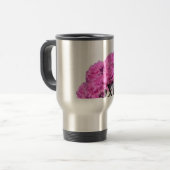 Mug De Voyage Elégante florales violettes roses hydrangées (Devant gauche)
