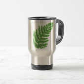 Mug De Voyage Élégante fougères vertes feuilles de bois (Devant droit)