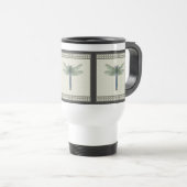 Mug De Voyage Élégante libellule bleue (Devant droit)