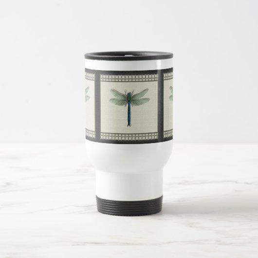 Mug De Voyage Élégante libellule bleue (Centre)