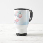 Mug De Voyage éléphant bébé avec des ballons (Devant droit)