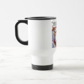 Mug De Voyage Éléphant Blanc Drôle Dans La Pièce (Gauche)