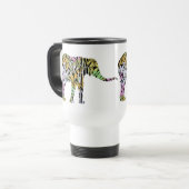 Mug De Voyage Eléphant coloré (Devant gauche)