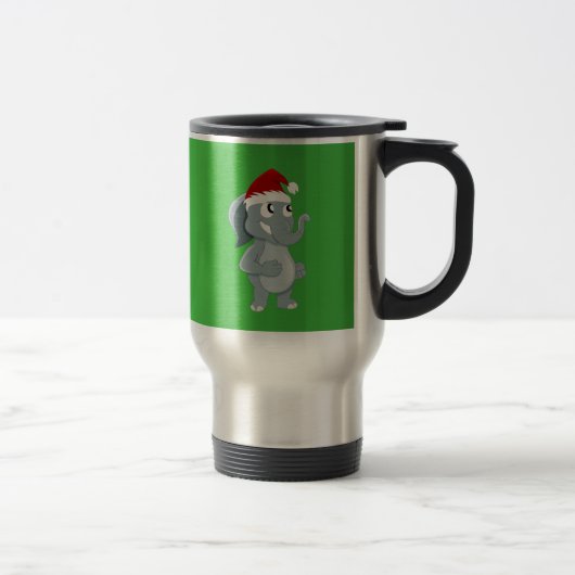 Mug De Voyage éléphant de Noël dessin animé (Droit)