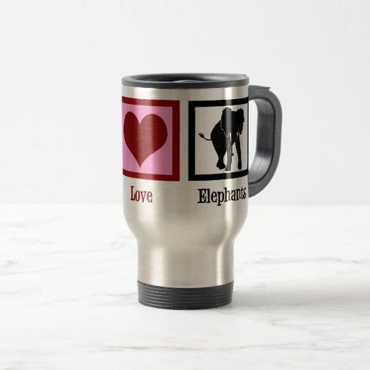 Mug De Voyage Eléphant mignon (Devant droit)