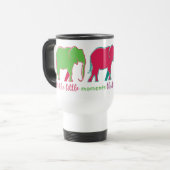 Mug De Voyage Eléphants Silhouette Neon Inspiration Motivation (Devant gauche)