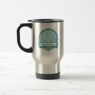 Mug De Voyage Emblème côtier d'Atlantic Beach FL coquillage