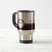 Mug De Voyage Emblème de libellule violet Voyage Musique (Devant gauche)