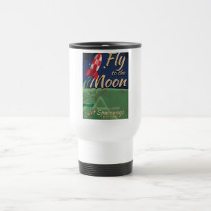 Mug De Voyage Emmène-moi sur la Lune Affiche de voyage vintage