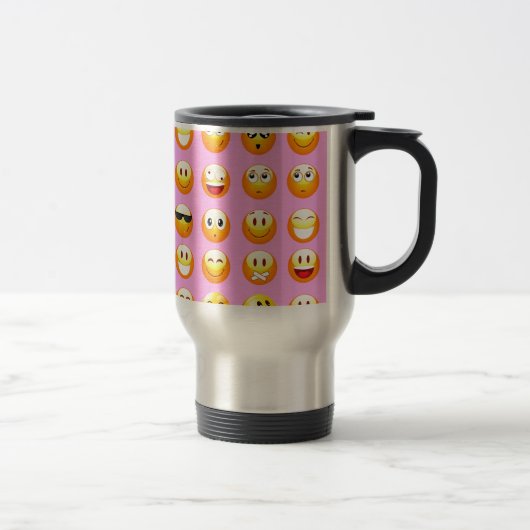 Mug De Voyage émoji rose pastel (Droit)