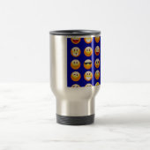 Mug De Voyage emojis bleu foncé (Centre)