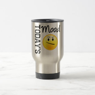 Mug De Voyage Émoticône d'aujourd'hui d'humeur contrariée