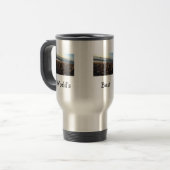 Mug De Voyage Empilement des roches ; Fête des pères heureuse (Devant gauche)
