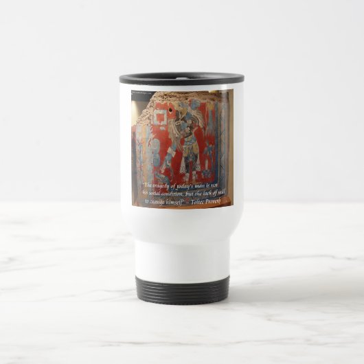 Mug De Voyage Empire Tolèque Graphique & Proverbe Célèbre (Centre)