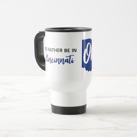 Mug De Voyage Emplacement personnalisé & nom Ohio (Devant gauche)