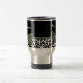 Mug De Voyage Empreinte de léopard animal Motif noir vert Bow (Centre)