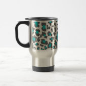 Mug De Voyage Empreinte de léopard Aqua, Gris, Blanc (Gauche)