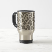 Mug De Voyage Empreinte de léopard blanc et gris (Devant gauche)