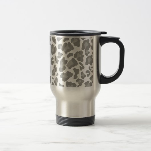 Mug De Voyage Empreinte de léopard blanc et gris (Droit)