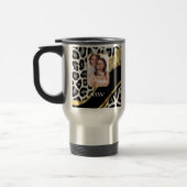 Mug De Voyage Empreinte de léopard noir et or (Gauche)