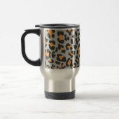 Mug De Voyage Empreinte de léopard noir, gris, orange (Gauche)