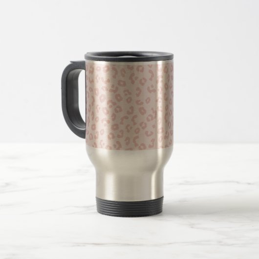 Mug De Voyage Empreinte de léopard rose (Devant gauche)