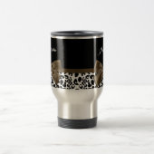 Mug De Voyage Empreinte de léopard sophistiqué Bow Brown avec no (Centre)