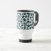 Mug De Voyage Empreinte de léopard, Spots de léopard, Leopard bl (Devant droit)