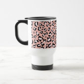 Mug De Voyage Empreinte de léopard, Spots, Leopard Rose, Votre N (Gauche)