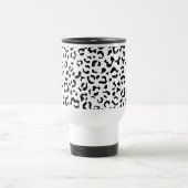 Mug De Voyage Empreinte de léopard, Spots, Noir Et Blanc, Votre (Centre)