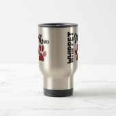 Mug De Voyage Empreinte de patte 2 de maman de whippet (Centre)