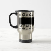Mug De Voyage Empreinte de patte blanc nommé personnalisé de (Gauche)