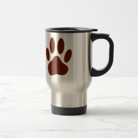 Mug De Voyage Empreinte de patte de chien à pattes (Droit)