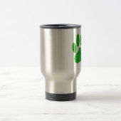 Mug De Voyage Empreinte de patte de chien de feuillage vert (Centre)