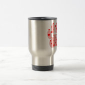 Mug De Voyage Empreinte de patte rose aux coeurs (Centre)