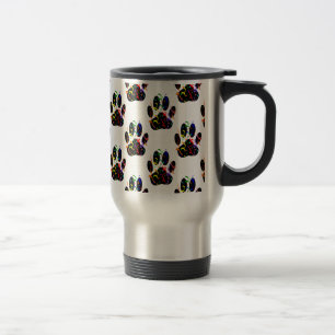 Mug De Voyage Empreintes de pattes Confetti Et Motif Party Strea