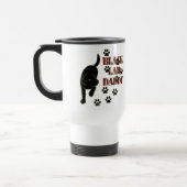 Mug De Voyage Empreintes de pattes de Black Labrador Daddy (Gauche)
