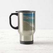 Mug De Voyage Empreintes sur la plage de sable blanc, Pittoresqu (Gauche)