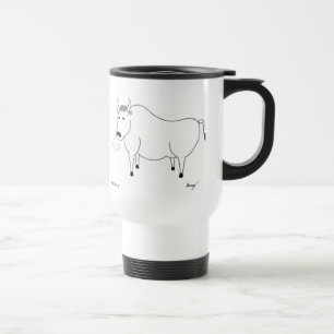 Mug de voyage en art folklorique taureau