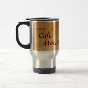 Mug de voyage en cuivre personnalisé Café Mocha