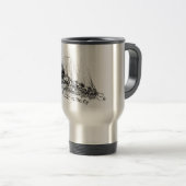 Mug De Voyage En marche - mouche de la pêche du pêcheur (Devant droit)