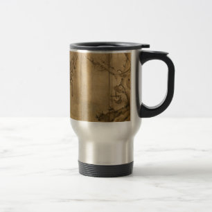 Mug De Voyage Encre japonaise sur papier Gibbons Primates & Pays