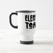 Mug De Voyage Enseignant élémentaire | Minimaliste noir (Gauche)
